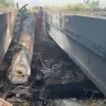 Motorista morre carbonizado em acidente com caminhão-tanque em Jataizinho